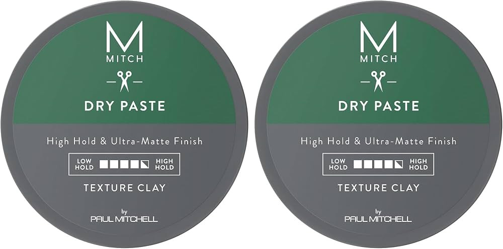MITCH by Paul Mitchell Dry Paste Texture Clay for Men, High Hold, Ultra-Matte Finish, For All Hai... | Amazon (US)