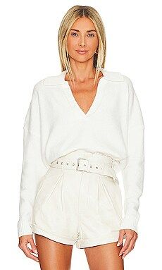Central Park West Marti Polo Sweater in White from Revolve.com | Revolve Clothing (Global)