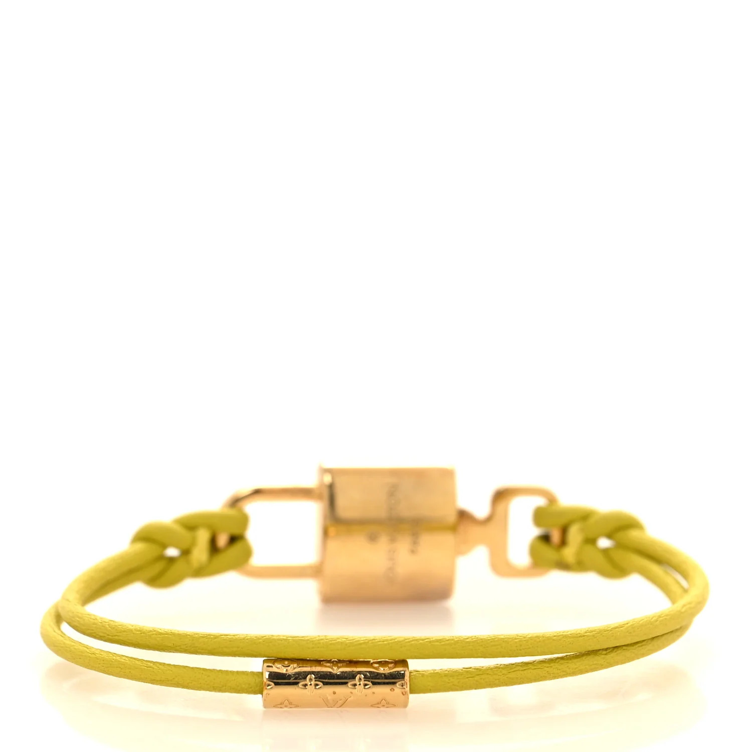 Calfskin LV Padlock Bracelet Green | FASHIONPHILE (US)