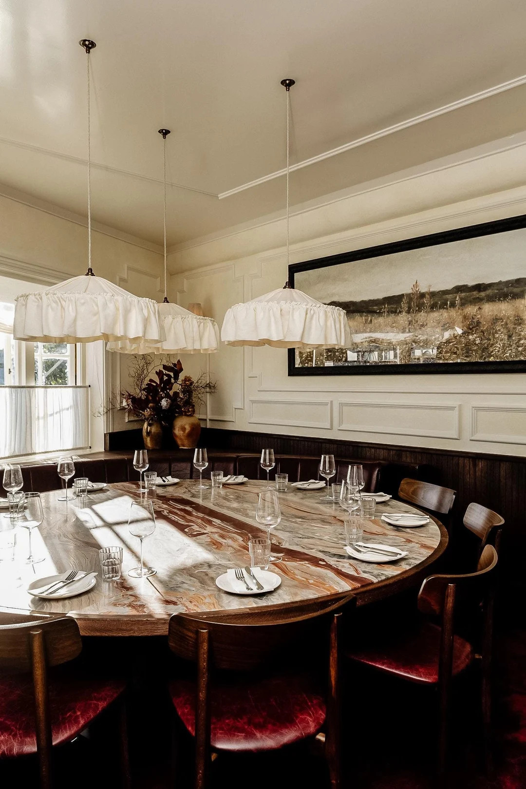 Handmade 'provence' 20" Oyster Cream Off-white Linen Ruffle Pendant LIGHT SHADE- Made to Order - ... | Etsy (US)