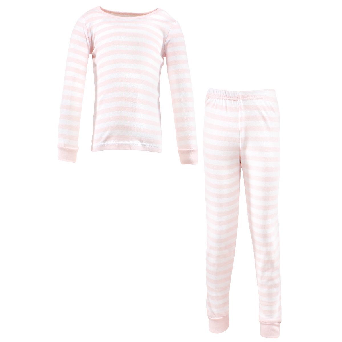 Hudson Baby Infant Girl Cotton Pajama Set, Soft Pink Stripe | Target