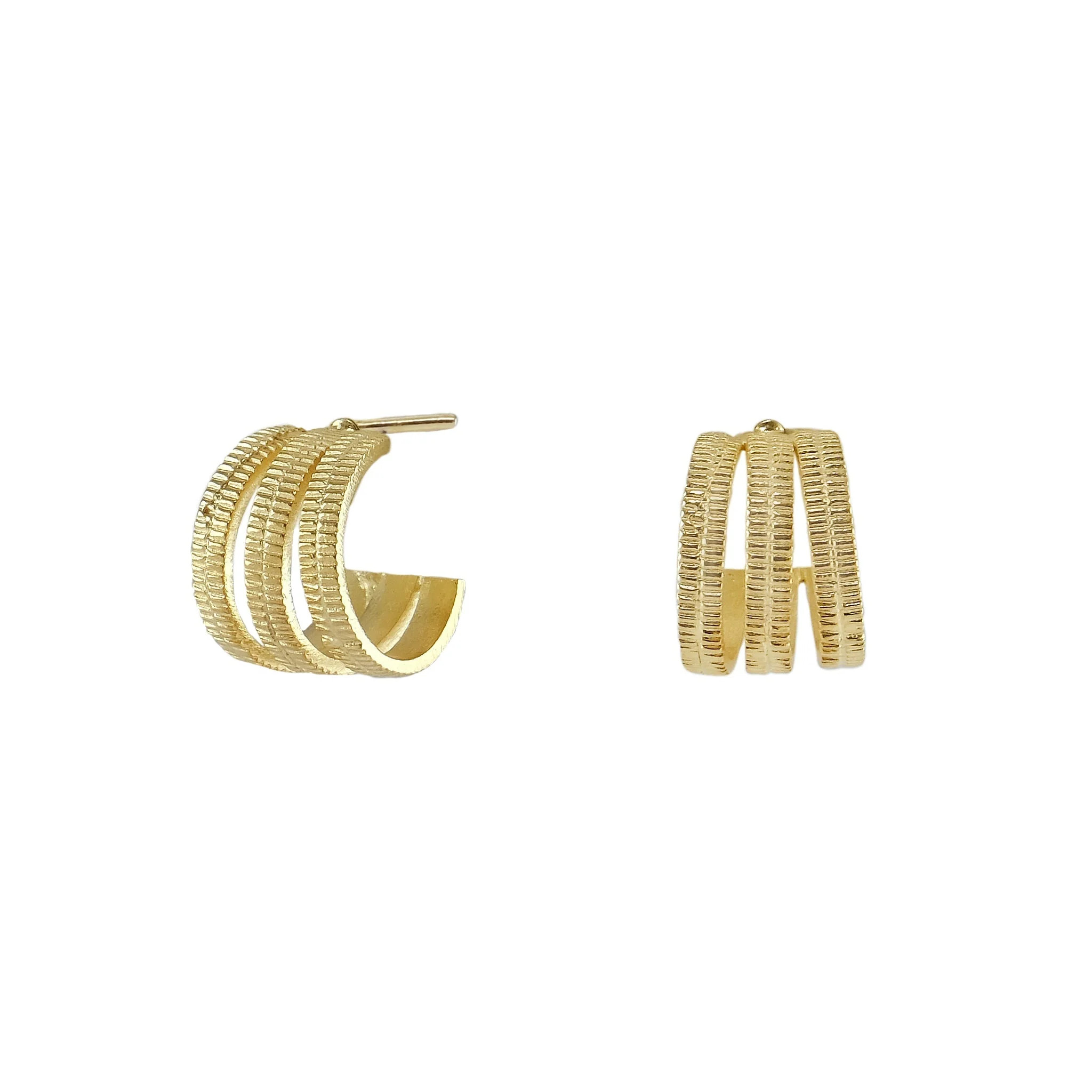 Oliwia Small Textured Hoops | MARCIA MORAN