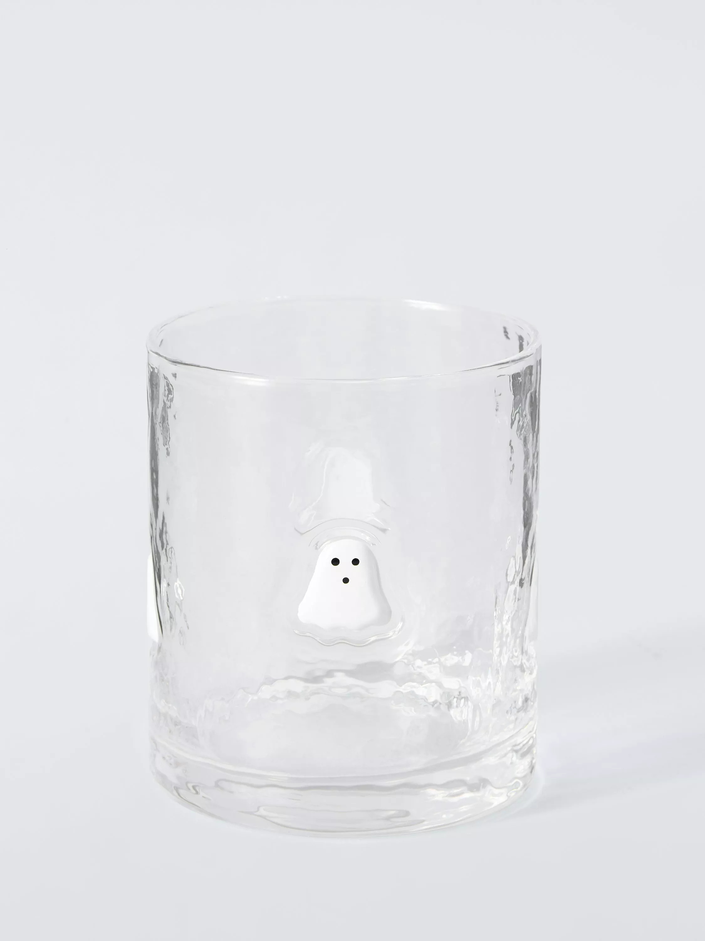 John Lewis Halloween Ghost Icon Glass Tumbler, 400ml, Clear/White | John Lewis (UK)