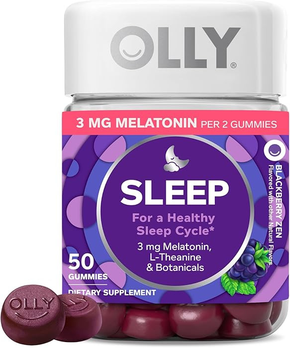 OLLY Restful Sleep Gummy Supplement with Melatonin & L-Theanine Chamomile, Blackberry Zen, 50 Gum... | Amazon (US)