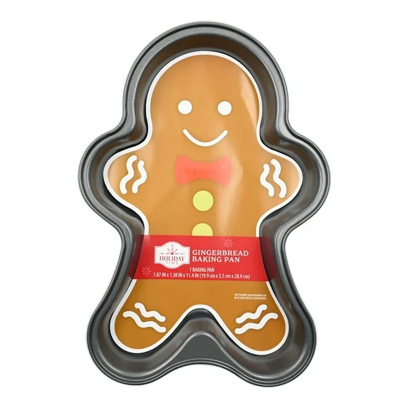 7.87" x 11.4" Metal Gingerbread Man Baking Pan, by Holiday Time | Walmart (US)