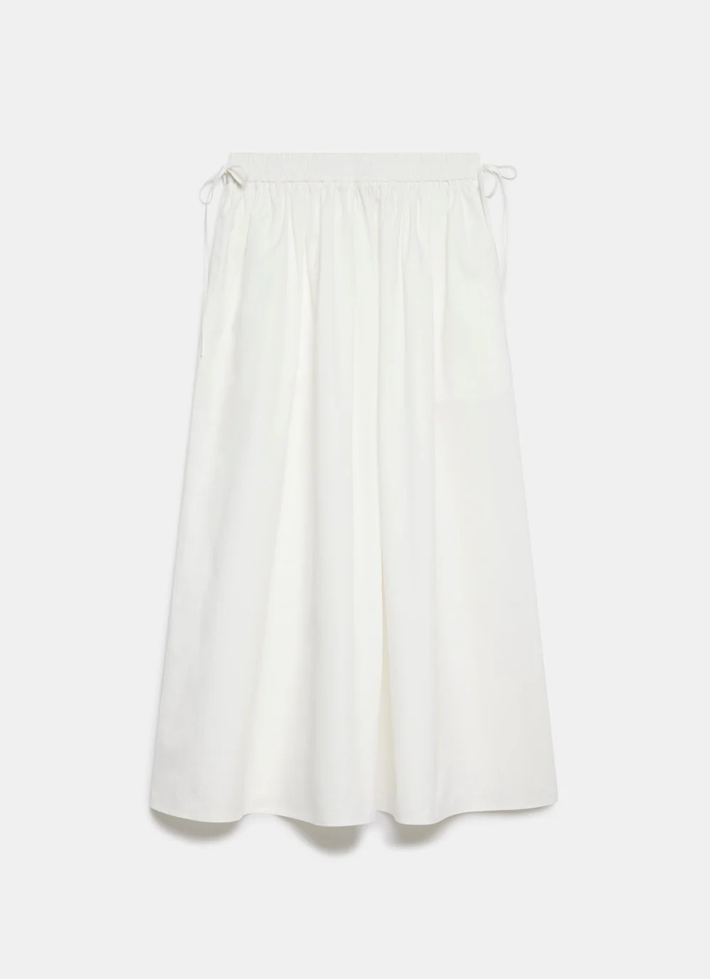 White Cotton Tie Maxi Skirt | Mint Velvet