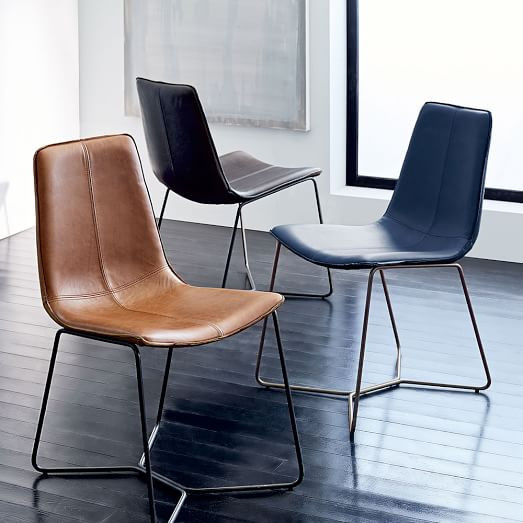 Slope Leather Dining Chair | West Elm (US)