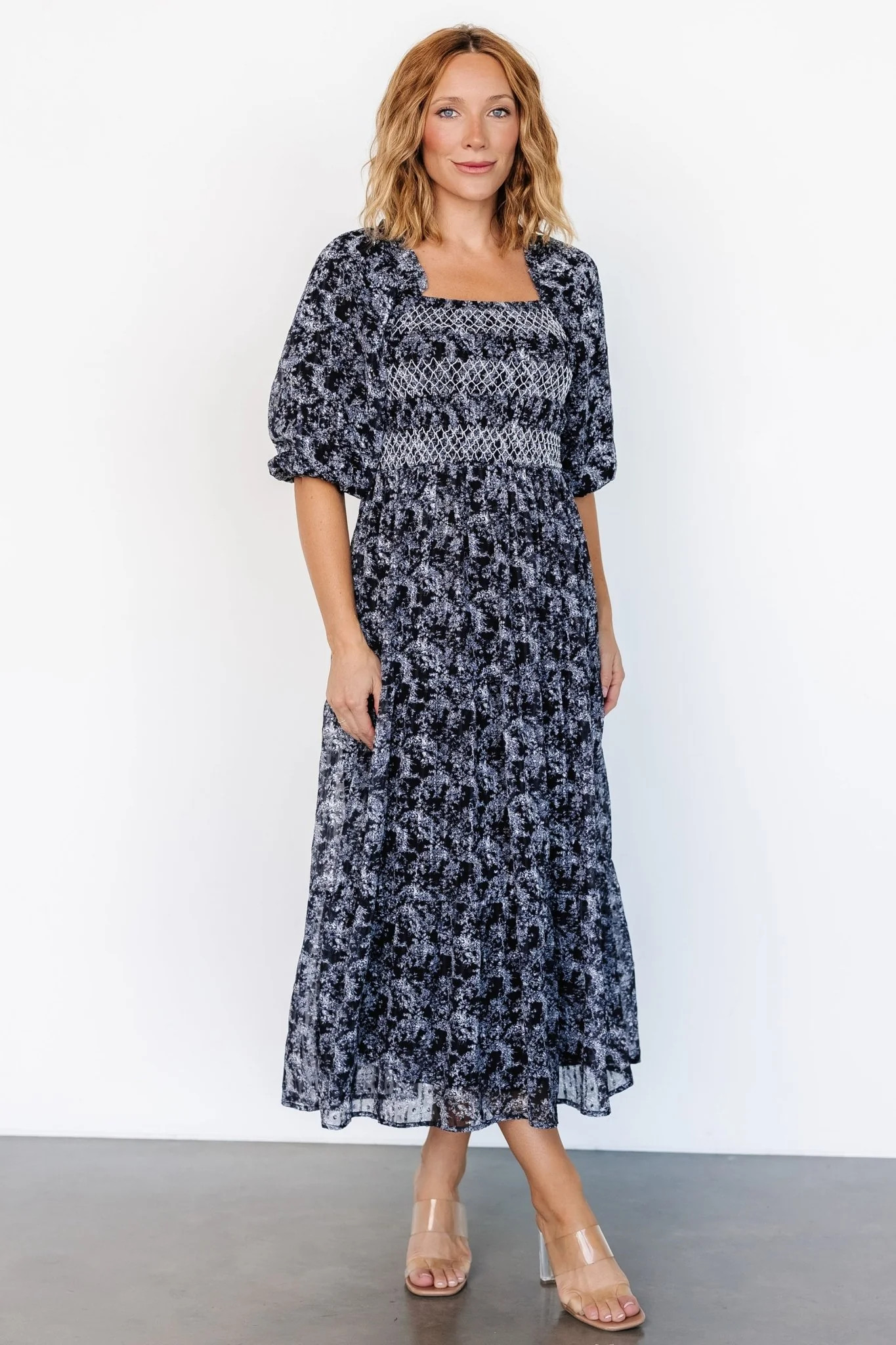 Tulsa Smocked Dress | Black + White | Baltic Born