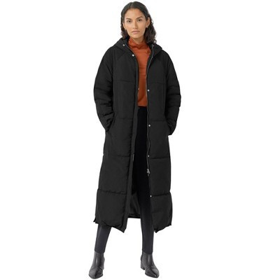 ellos Maxi Side-Zip Puffer - 10, Black | Target