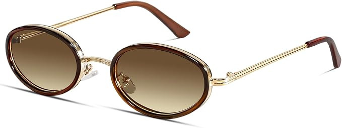 boten Retro Oval Sunglasses for Women 90s Small Gold Frame Sun Glasses Lightweight Cute Chic Sunn... | Amazon (US)