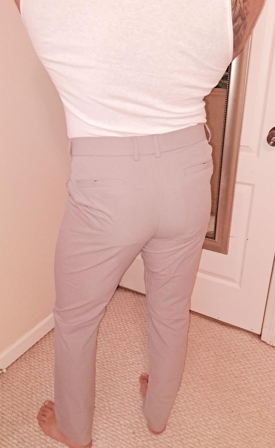 Libin Mens Golf Pants Stretch Work Dress Pants 30"/32"/34" Quick Dry Lightweight Casual Comfy Tro... | Amazon (US)