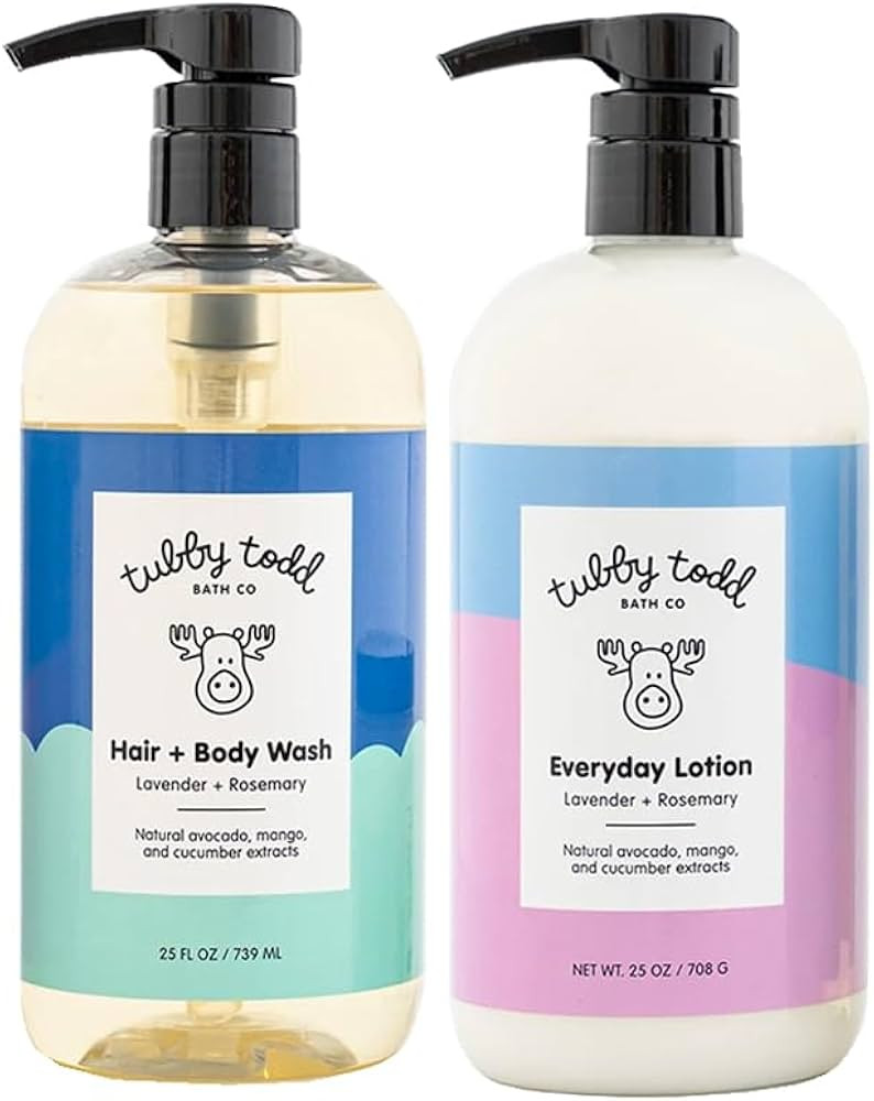 Tubby Todd Baby Bath & Skincare Kit - The Wash and Lotion Bundle - Baby Wash and Baby Lotion Gift... | Amazon (US)