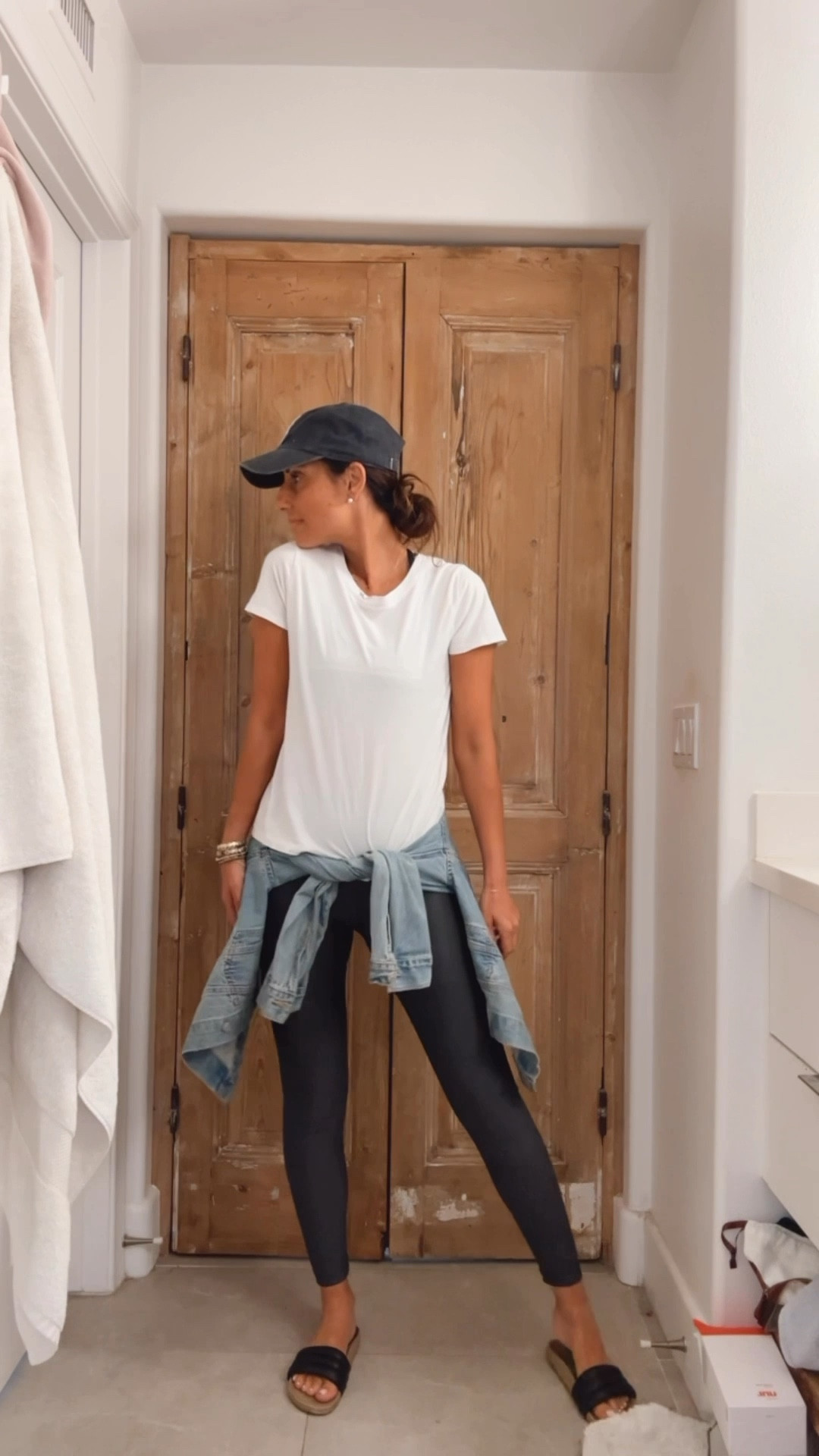 How to style your just worked out look for school pickup in 5 minutes

#LTKOver40 #LTKTravel #LTKActive