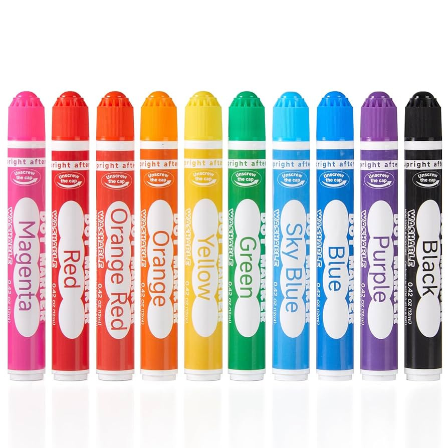 Shuttle Art Dot Markers, 10 Colors Washable Markers for Toddlers,Bingo Daubers Supplies Kids Pres... | Amazon (US)
