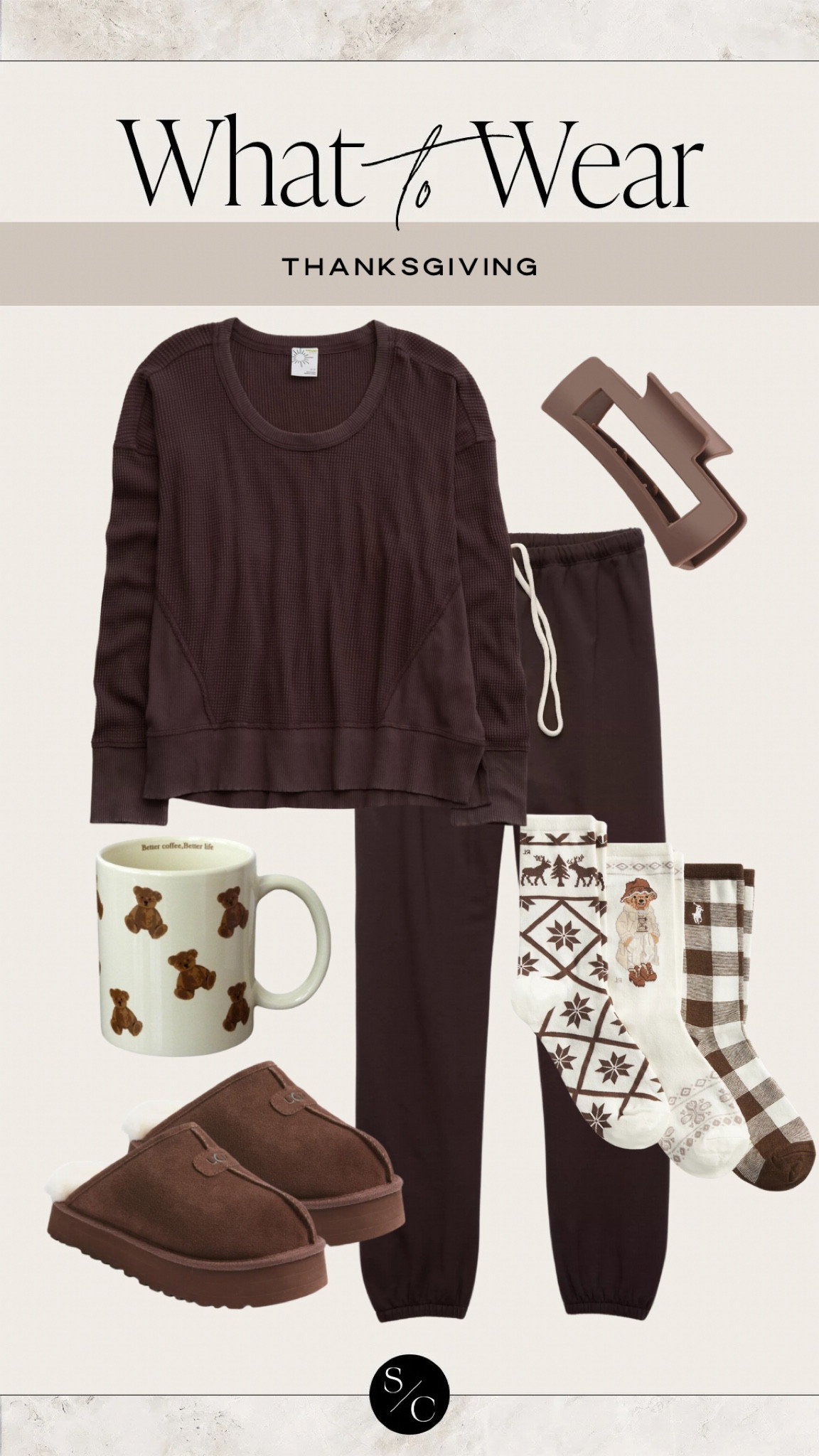WHAT TO WEAR | THANKSGIVING

casual style, aerie sweats, casual style, casual outfit, holiday mug, polo socks, cozy slippers, gift for her, chocolate brown style 

#LTKStyleTip #LTKShoeCrush #LTKSeasonal