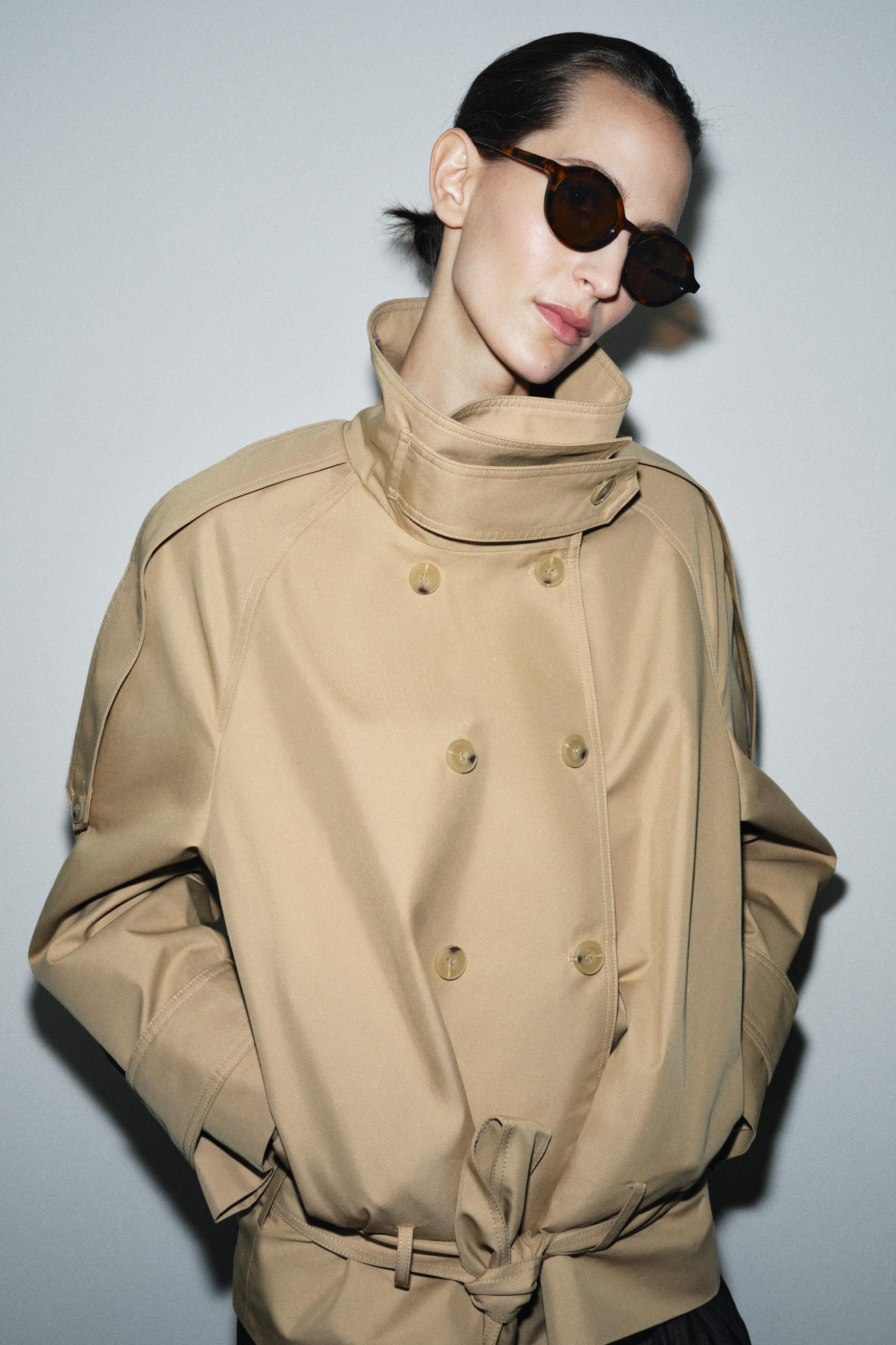 SHORT HIGH NECK TRENCH COAT ZW COLLECTION | Zara US