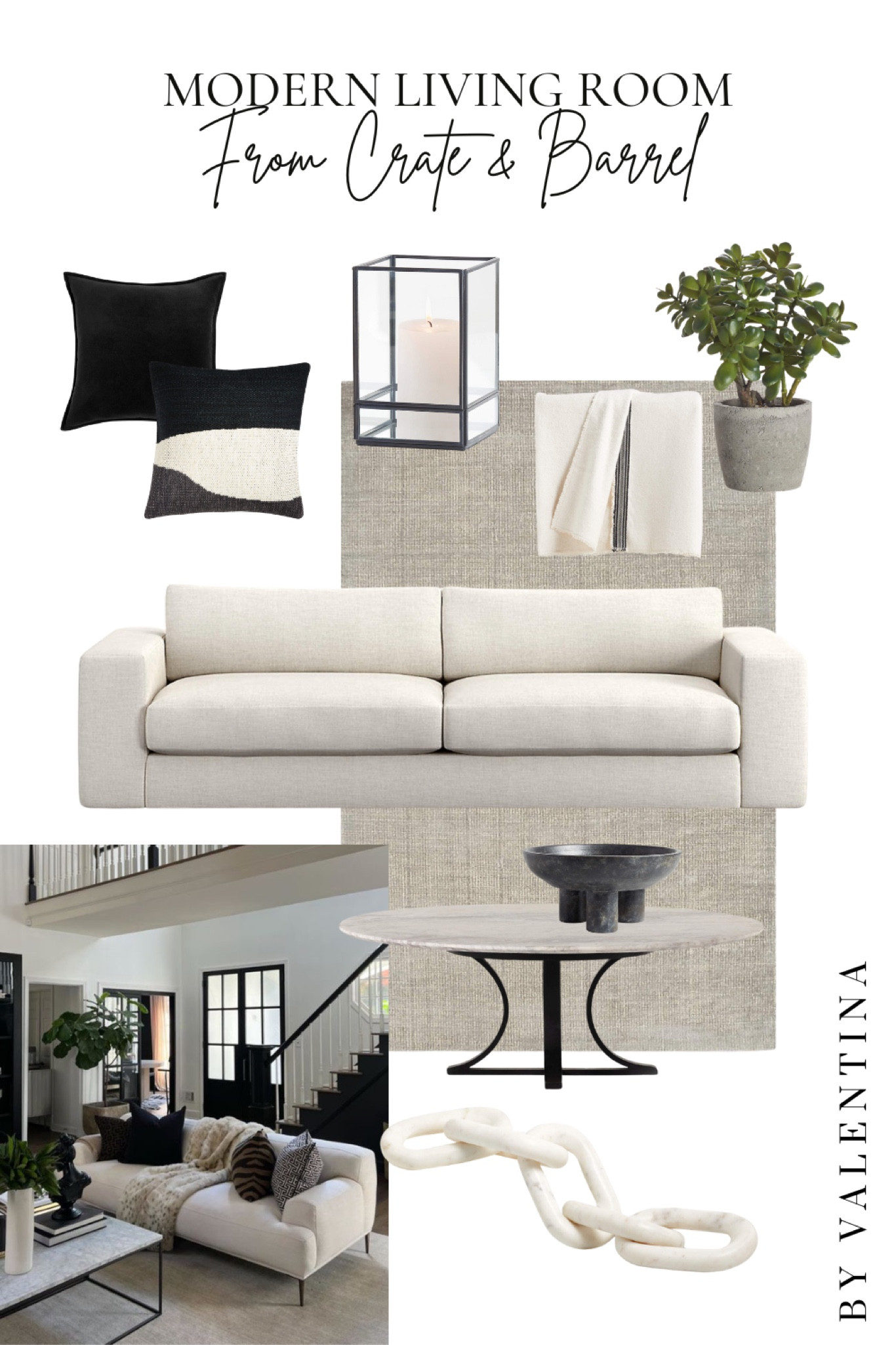 Modern living room from Crate and Barrel 🖤

#LTKunder100 #LTKhome #LTKFind