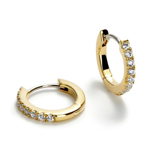 Ana Luisa Trendy Huggie Hoop Earrings for Women - 14K Gold Plated or Sterling Silver Hoop Earrings - Small, Dainty, Hypoallergenic, Water-Resistant, Tarnish-Free Hoops - Jewelry Perfect for Stacking | Amazon (US)