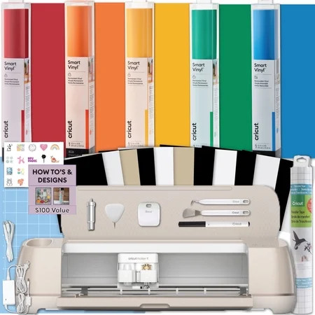 Cricut Maker 4 Cutting Machine with Rainbow Smart Vinyl Bundle | Walmart (US)