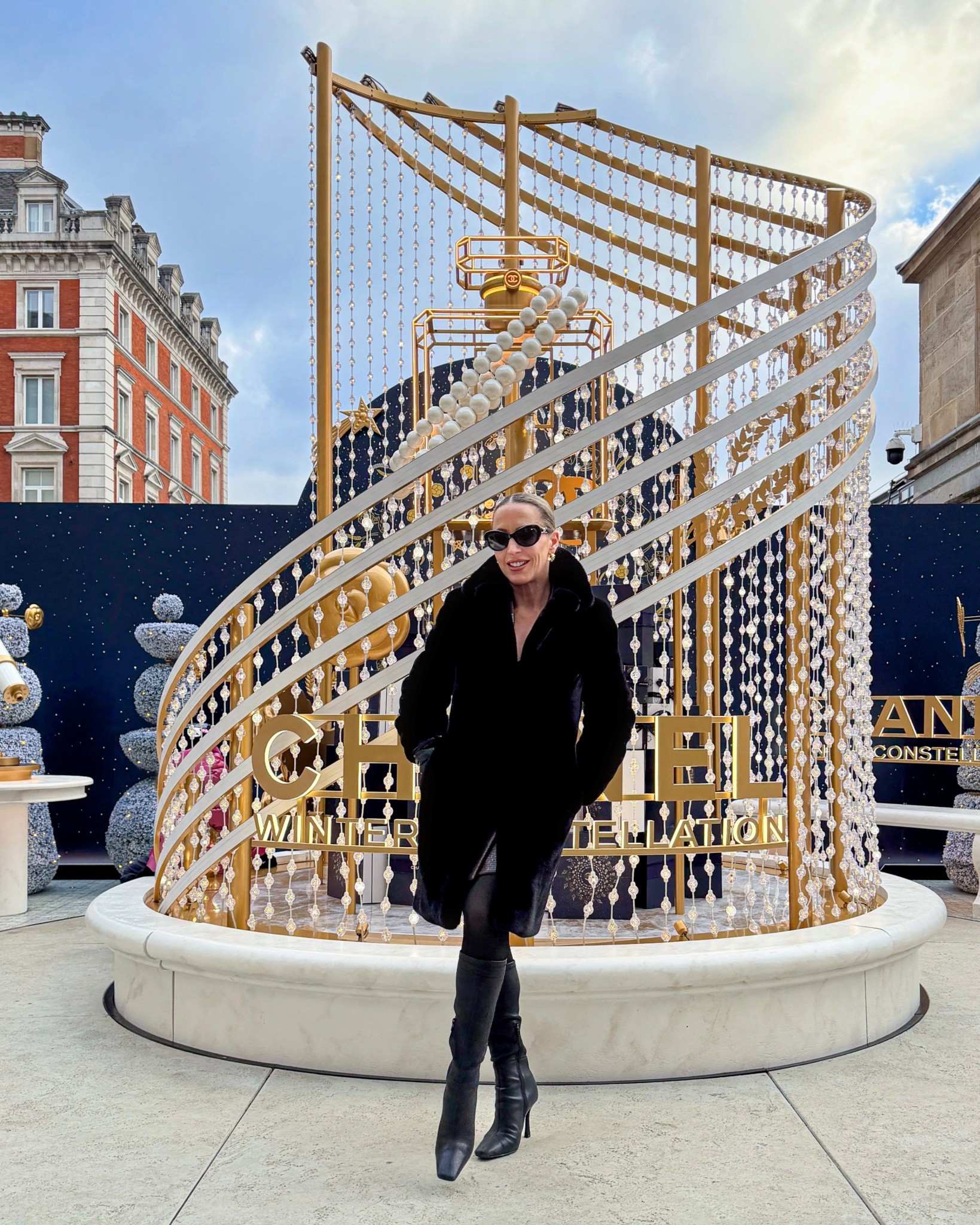 Chic Winter outfit: long black faux fur coat with pockets is way warmer than I thought it would be and much cuter than a technical jacket. Also wearing black thermal tights which are a game changer and so soft on the inside, and black leather knee high boots. 

#LTKPetite #LTKSeasonal #LTKootd