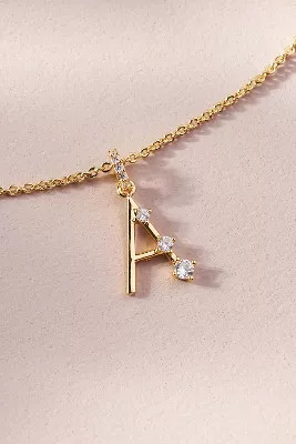 Pavé Monogram Necklace | Anthropologie (US)