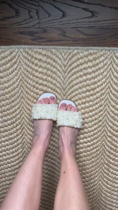 Cutest pearl sandals from Target. #targetsandals 

#LTKshoecrush #LTKfindsunder50