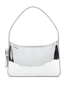 Edie Parker Burn Sholder Bag in Silver Mirror from Revolve.com | Revolve Clothing (Global)