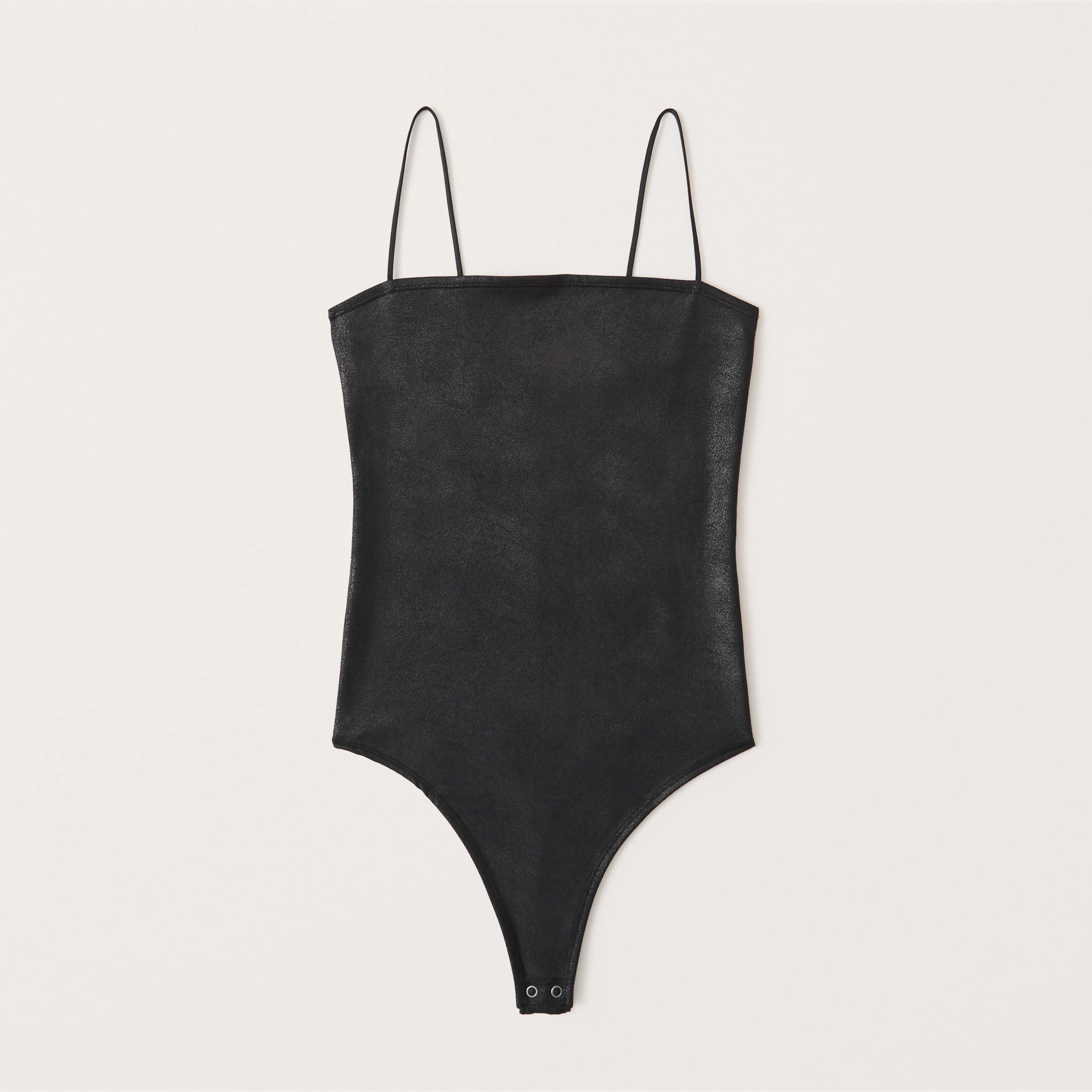 Faux Leather Cami Bodysuit | Abercrombie & Fitch (US)