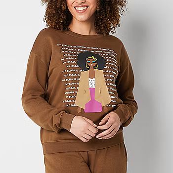 new!Hope & Wonder Black History Month Womens Long Sleeve 'My Black Is Beautiful' Sweatshirt | JCPenney