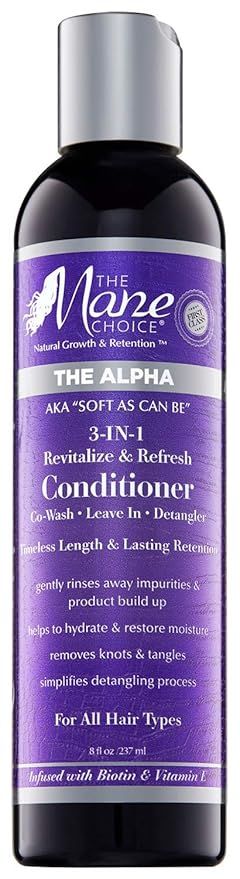 THE MANE CHOICE - Soft As Can Be Revitalize & Refresh 3-in-1 Co-Wash, Leave In, Detangler (8 ounc... | Amazon (US)