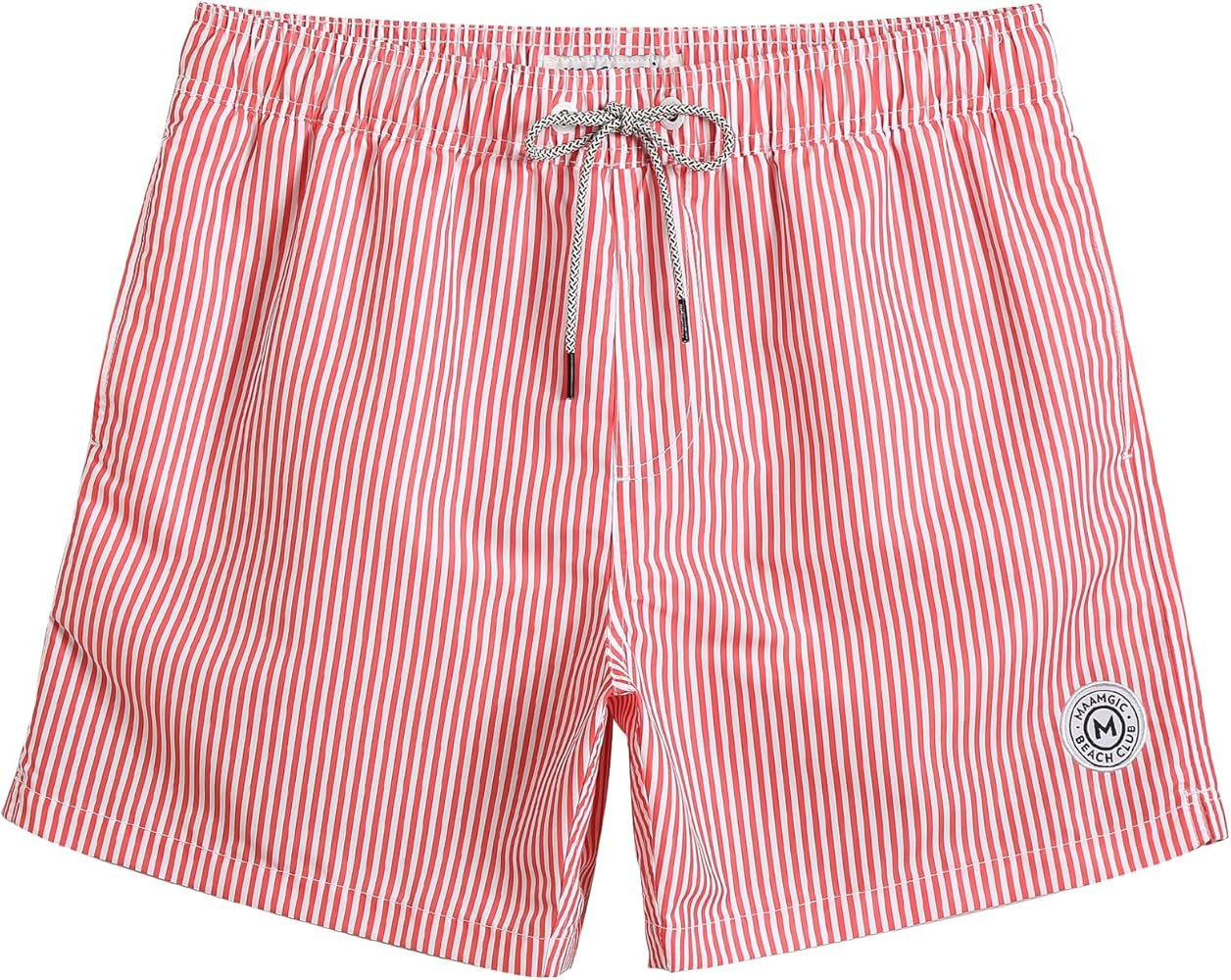 maamgic Mens Swim Trunks 5" with Mesh Lining Quick Dry Bathing Suits for Men Swim Shorts Swimwear | Amazon (US)