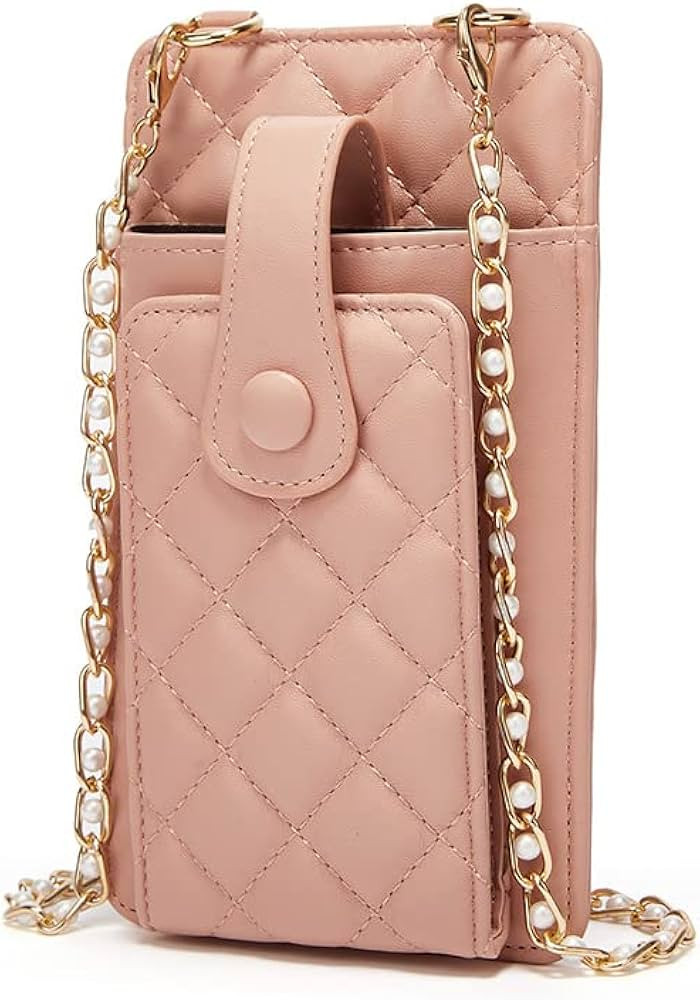 Wallet Women's Rhombus Chain Mobile Phone Bag Women's One Shoulder Crossbody Multi-Card Position ... | Amazon (US)