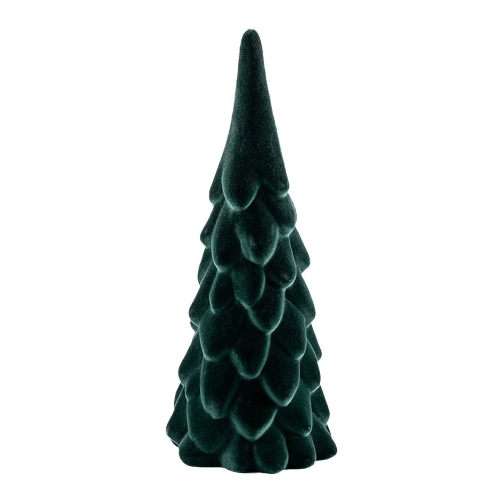Christmas Velvet Tree Ceramic Christmas Tree Figurine Pine Tree Modern Christmas Decor New Year D... | Walmart (US)