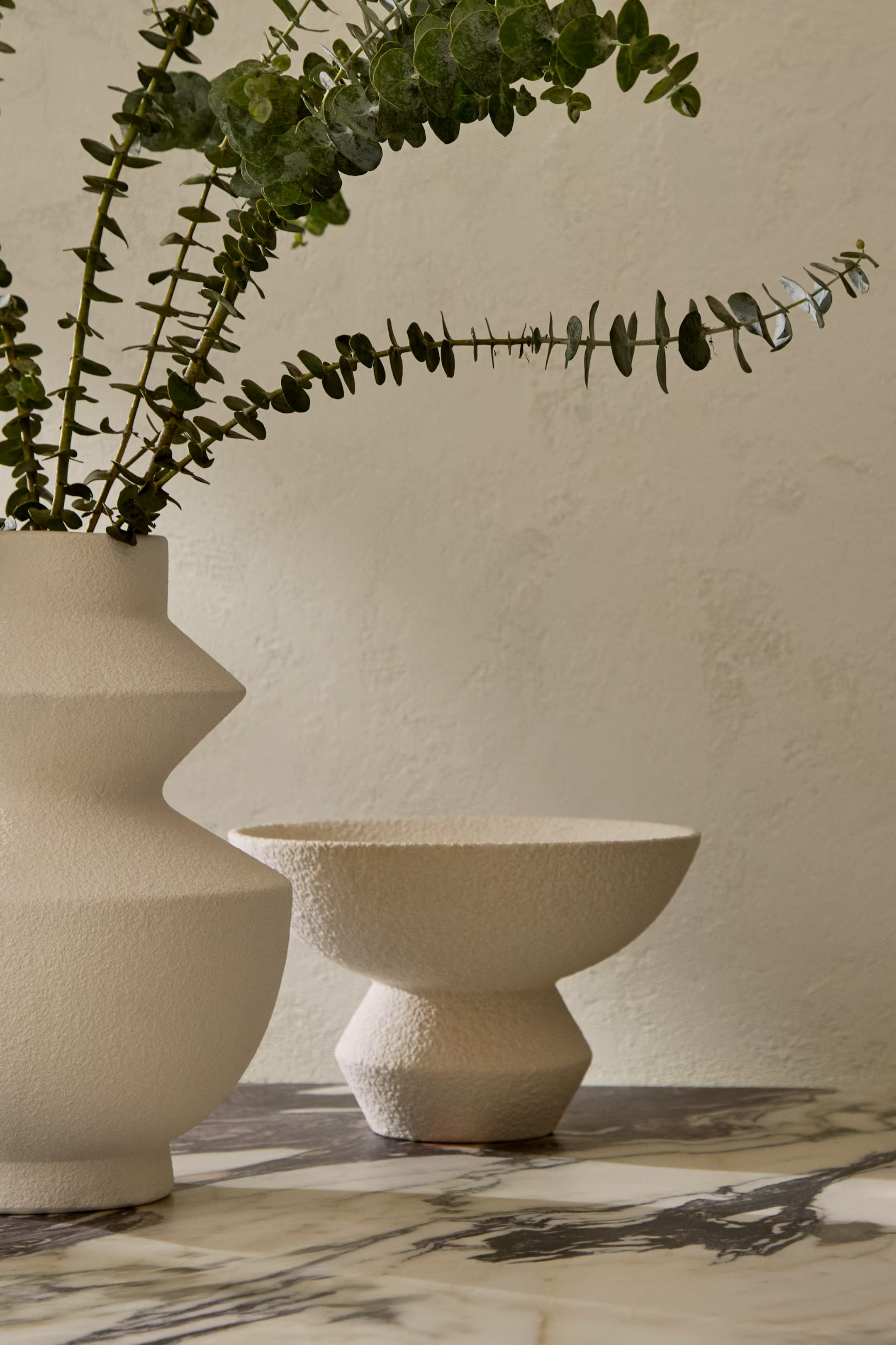 Stoneware Pedestal Bowl - White - Home All | H&M US | H&M (US + CA)