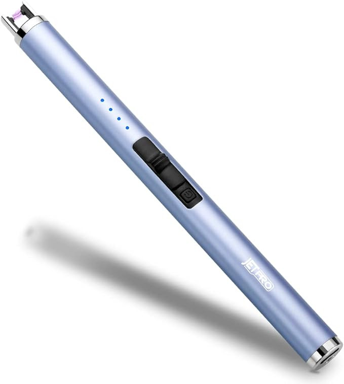 JETPRO USB Rechargeable Candle Lighter Electronic Arc Lighter Windproof Flameless with Safety But... | Amazon (US)