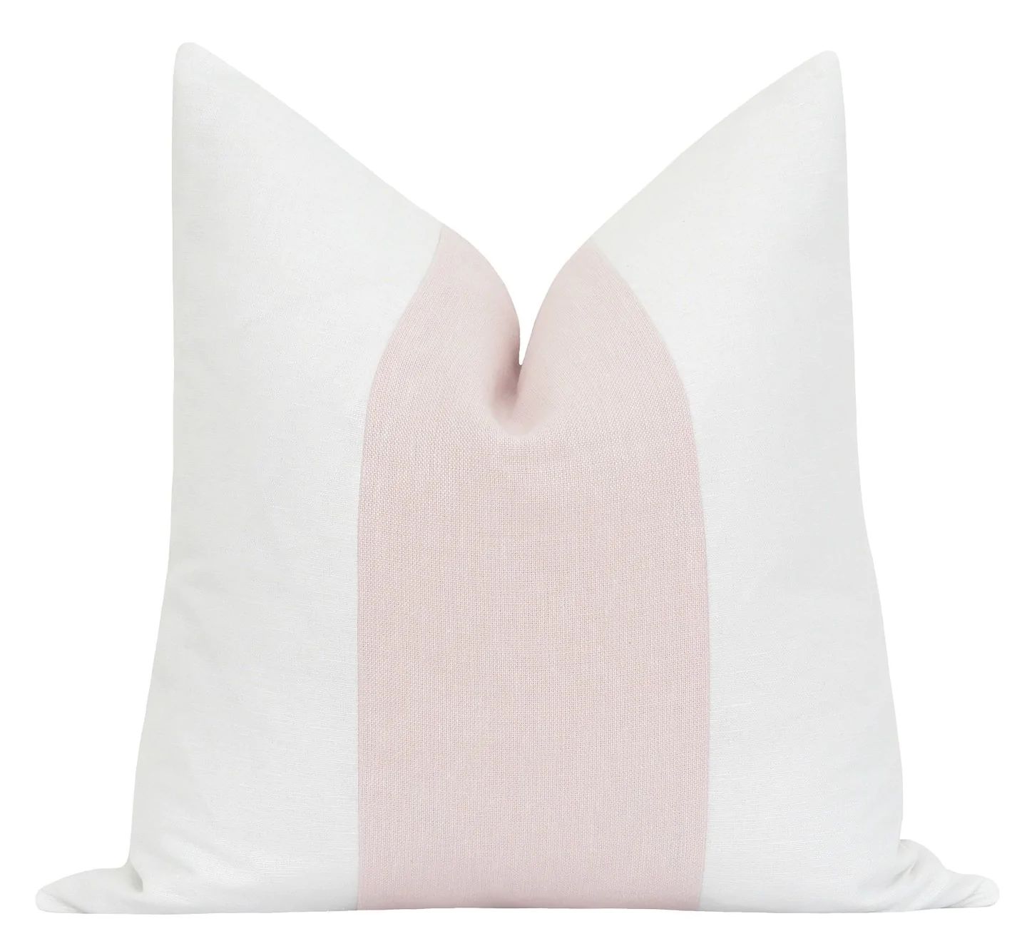 Solid Blossom Pink Linen Pillow | Land of Pillows