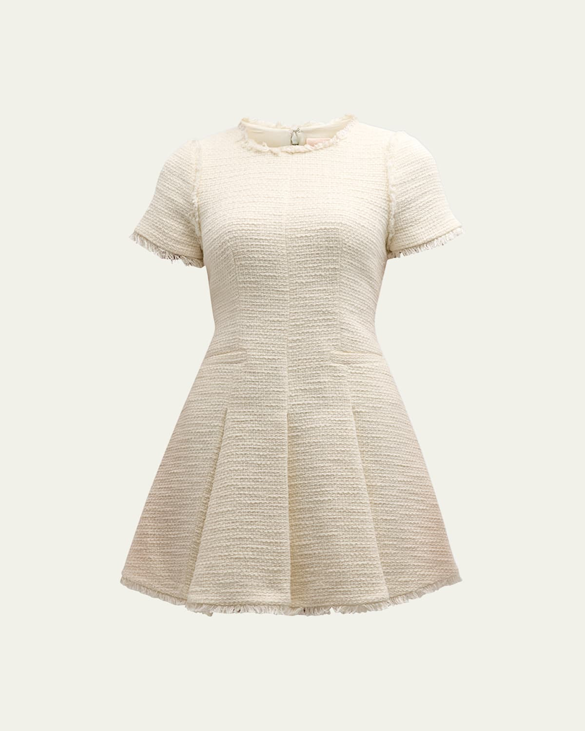Nova Cotton Boucle Pleated Mini Dress | Bergdorf Goodman