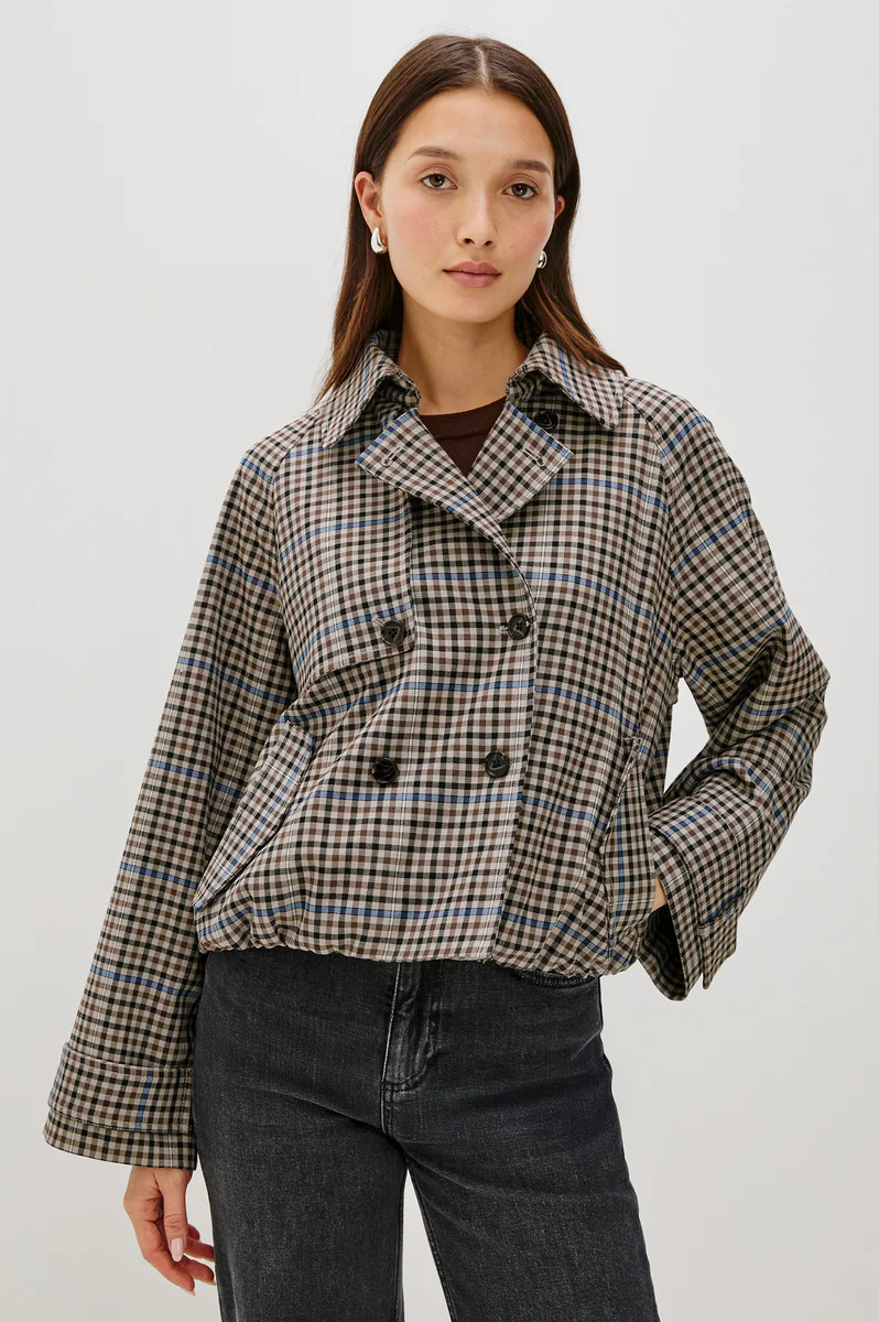 JETT JACKET - MOCHA CHECK | Rails