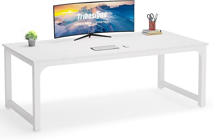 Tribesigns Modern Computer Desk, 78.7 x 39.4 inch X Large Executive Office Desk Computer Table St... | Amazon (US)