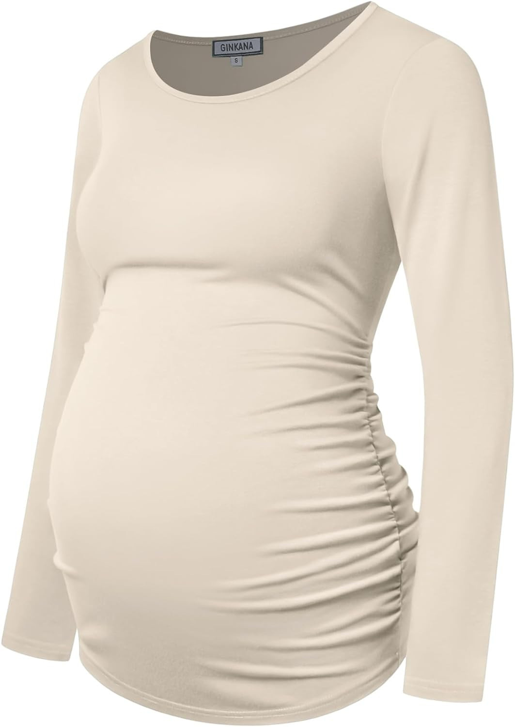 GINKANA Women's Baseball Crew Neck Flower Raglan Sleeve Maternity T-Shirt Top Pregnancy Shirt | Amazon (US)