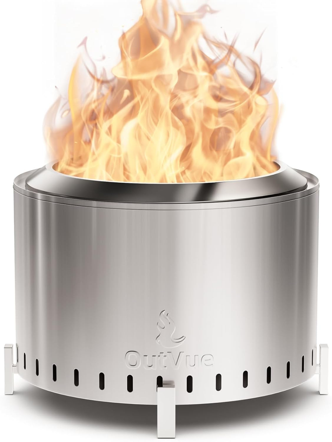 22 inch Stainless Steel Smokeless Fire Pit, Outdoor Smokeless Firepit, Wood Burning Fire Pits for... | Amazon (US)