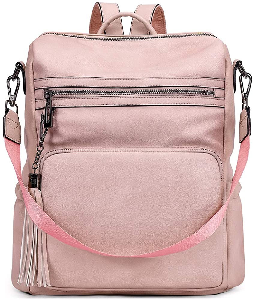 CLUCI Backpack Purse for Women Fashion Leather Designer Travel Large Ladies Shoulder Bags with Ta... | Amazon (US)