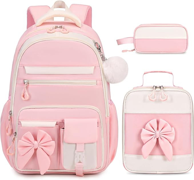 DIGOBAY Backpack for Girls, 3PCS Girls Backpack for School with Lunch Bag Pencil Case, Cute Kids ... | Amazon (US)