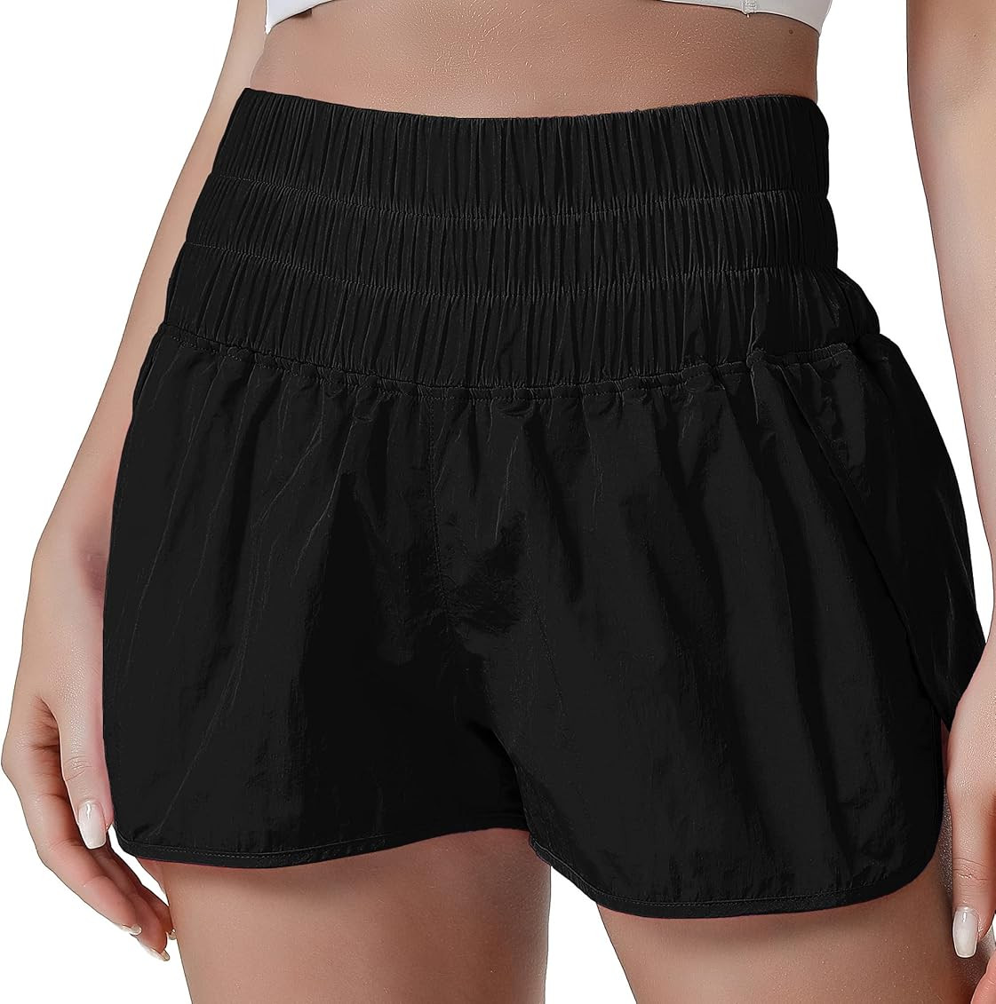 Aurefin High Waisted Athletic Shorts for Women,Womens Running Shorts with Mesh Liner Quick Dry Ca... | Amazon (US)