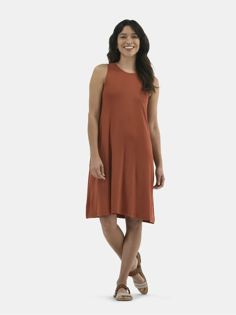 Time and Tru Women's Sleeveless Knit Swing Dress, Sizes XS-XXXL - Walmart.com | Walmart (US)