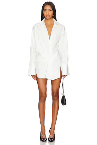 h:ours Ollie Shirt Dress in White from Revolve.com | Revolve Clothing (Global)