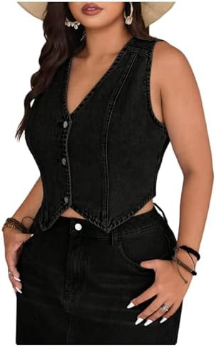 Floerns Jean Vest Denim Jacket | Amazon (US)
