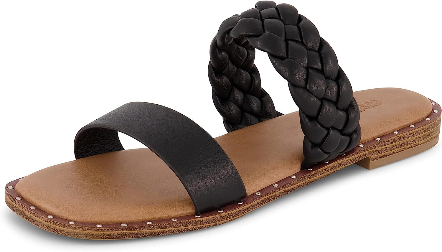 CUSHIONAIRE Women's Varro braided slide sandal +Memory Foam | Amazon (US)