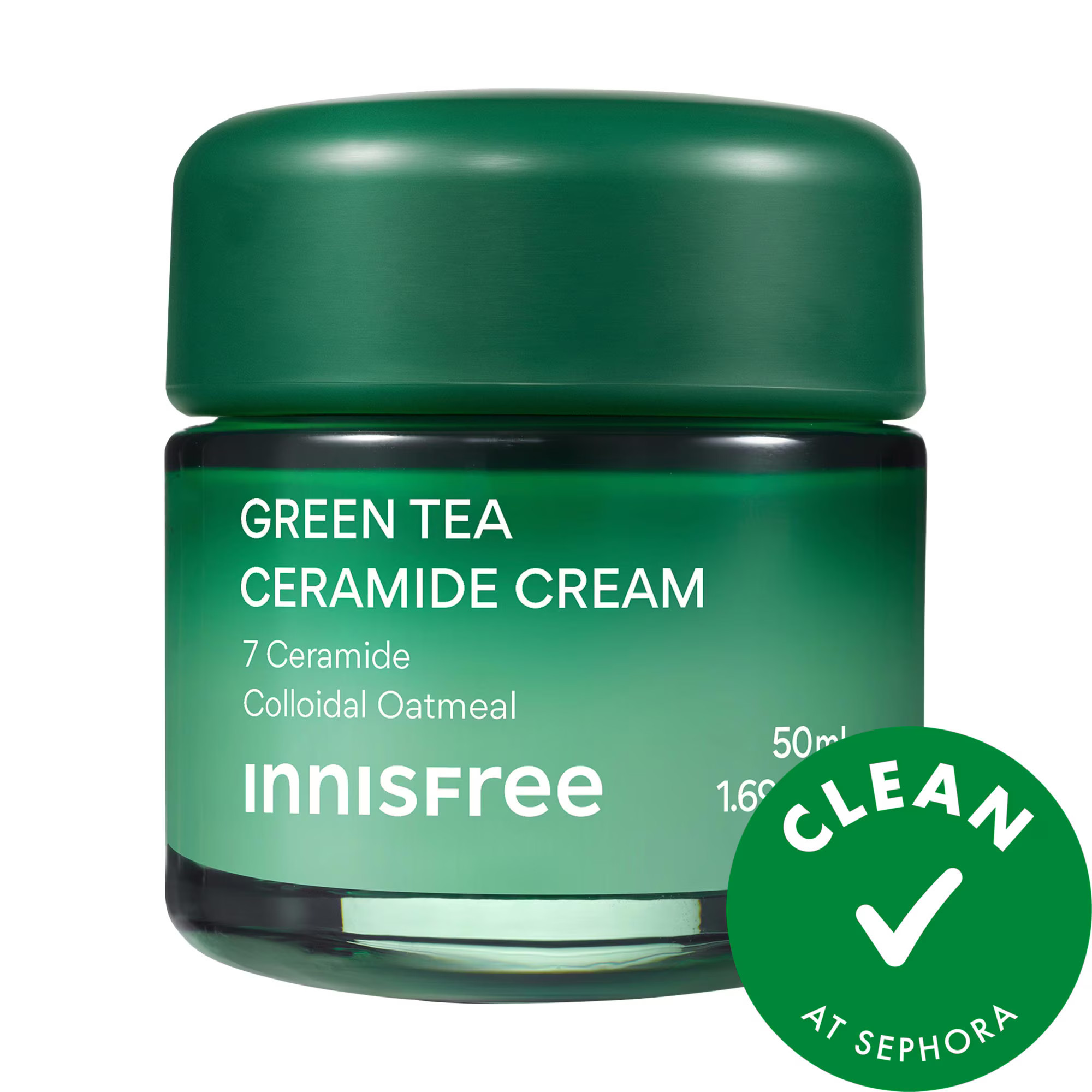innisfree Green Tea Ceramide Cream for Redness & Barrier Repair 1.69 oz/50 ml | Sephora (US)