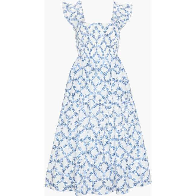 Hill House Home | The Ellie Nap Dress, (Blue Marigold Block, Size X-Small) | Maisonette | Maisonette